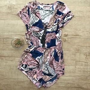 Alia Blue x Revolve Shotgun lace up romper